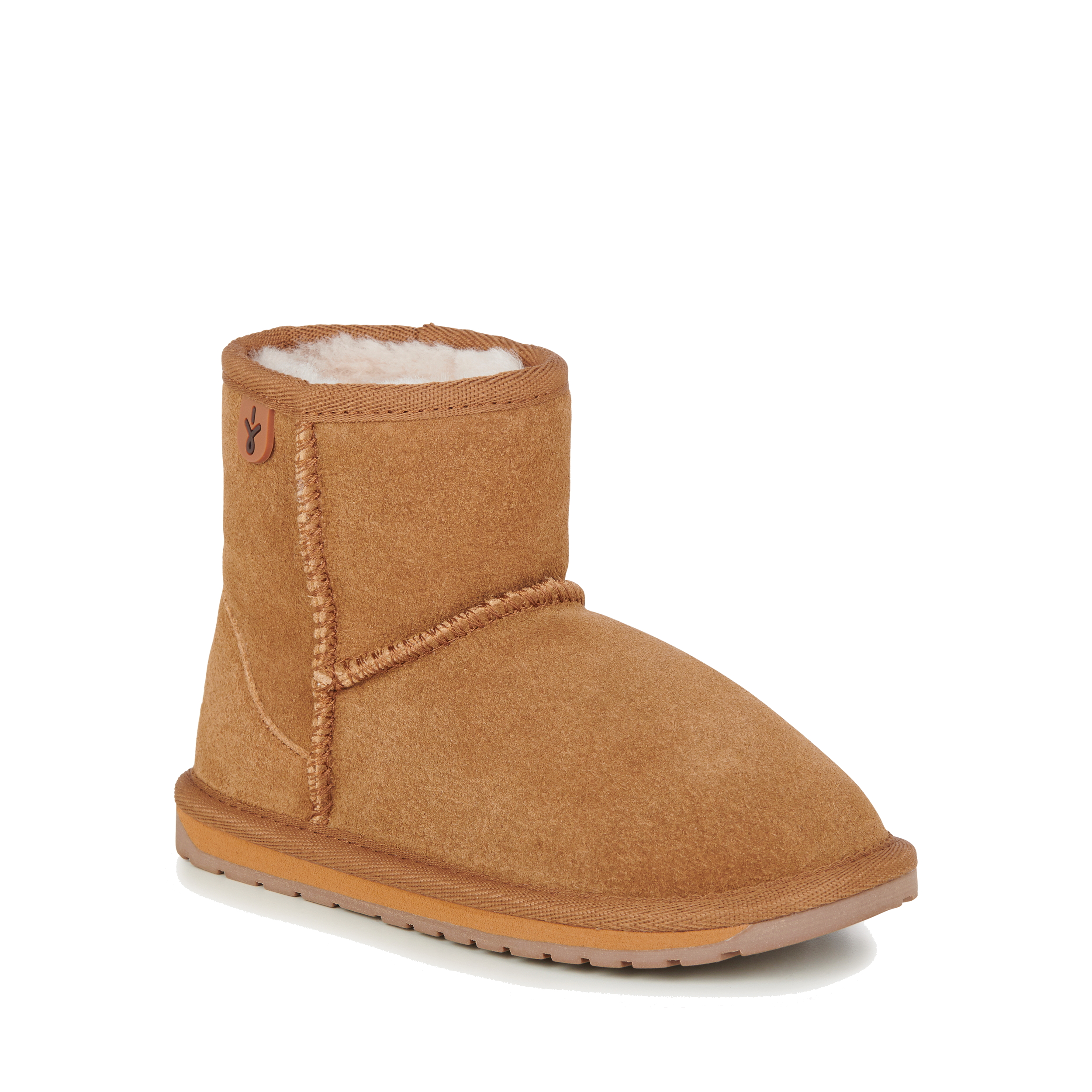 Bottes Wallaby Lo Pour Enfants EMU Australia - Classiques, Doublure Fourrure Aléatoire, Suède Camel, Taille 24 EU